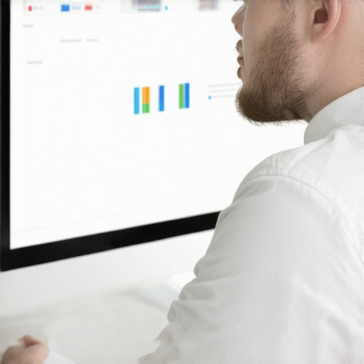 Analyzing Richmond SEO Data Business owner reviewing SEO analytics for Richmond local search