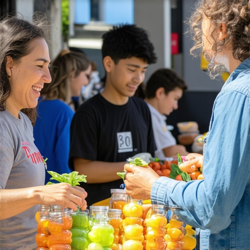 Richmond Community Event Local businesses and residents participating in a Richmond community festival