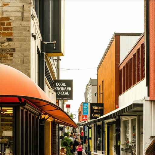 Richmond street scene with local businesses and community activities.
