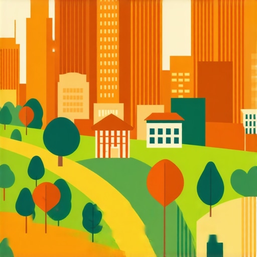 Richmond Local Business Community Cityscape of Richmond with small businesses and community events