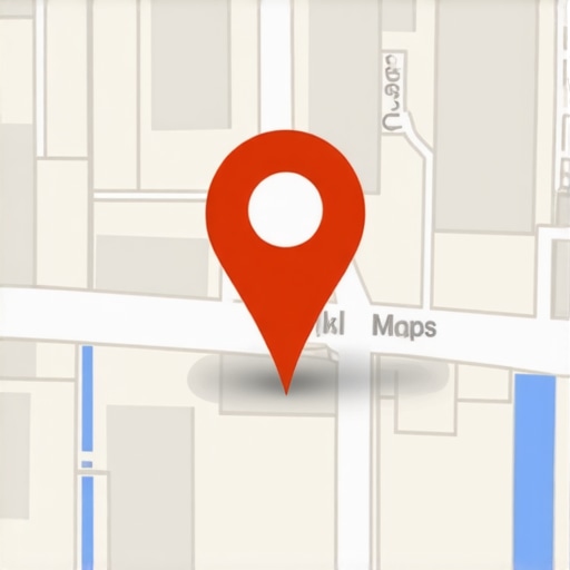 Richmond cityscape with Google Maps pin