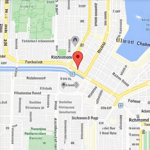 Richmond city map highlighting local SEO strategies and Google Maps