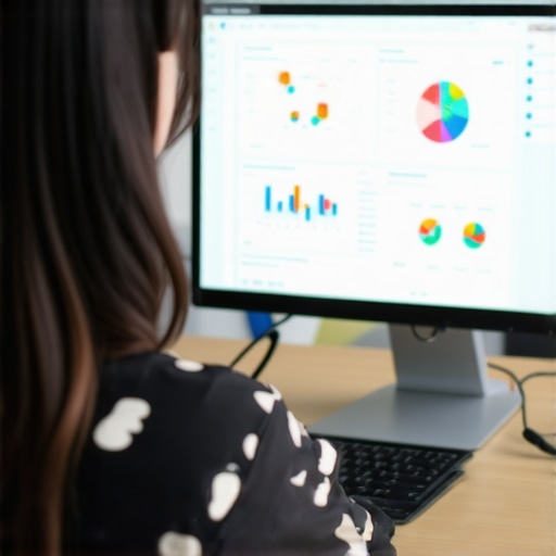 Managing Local SEO Tools for Google Maps Person using SEO tools on a laptop to monitor Google Maps rankings and reviews.