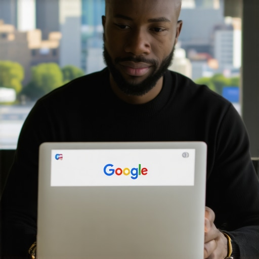 Richmond business owner working on Google My Business profile on a laptop.