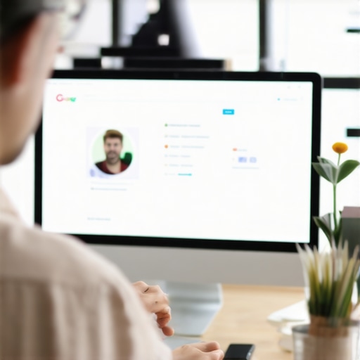 Optimizing GMB Profile in Richmond A person working on local SEO optimization for a Richmond business on a laptop.