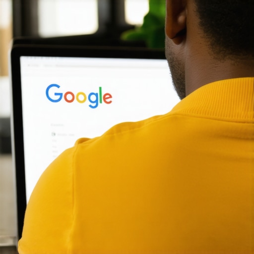 Business owner updating Google My Business profile on a laptop in a Richmond shop