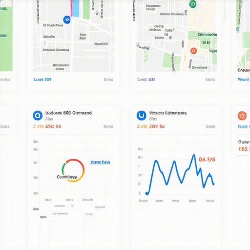 Advanced SEO Tools Dashboard Screenshot of local SEO analytics platform displaying Richmond-specific Google Maps rankings