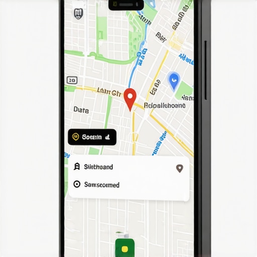 Closing up of a smartphone showing analytics on local SEO and Google Maps rankings