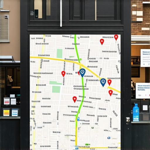 Richmond Local Business Map Optimization Richmond storefront with map overlay showing local business locations
