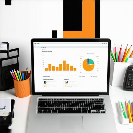 Workspace with SEO monitoring tools and charts displaying local Richmond SEO data.