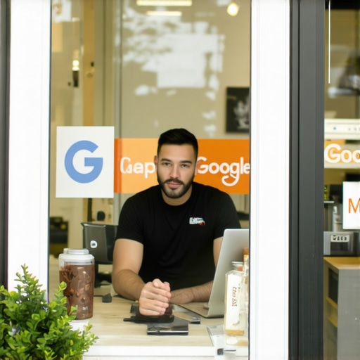 Owner updating Google My Business profile in Richmond store