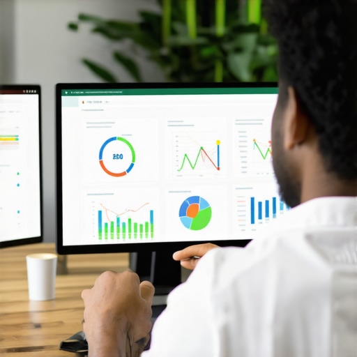A person working with local SEO dashboards and citation reports on a computer to enhance Richmond business visibility.