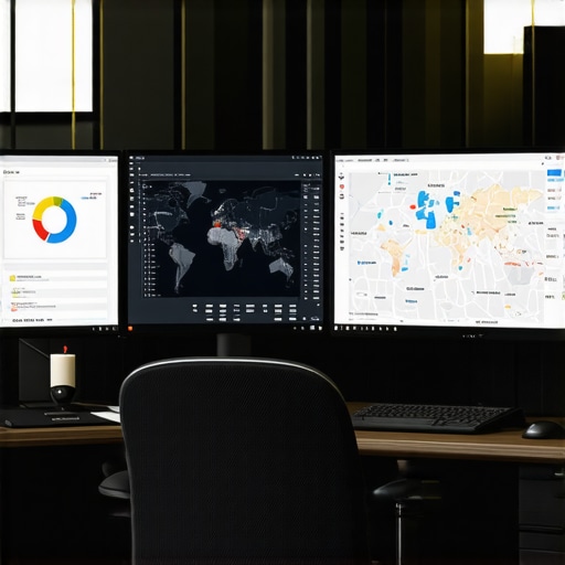 A modern workspace showing SEO and local business analysis tools