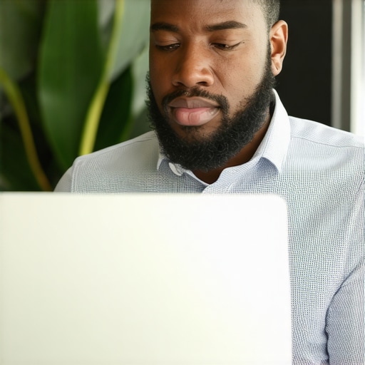 Richmond business owner working on Google My Business profile optimization.