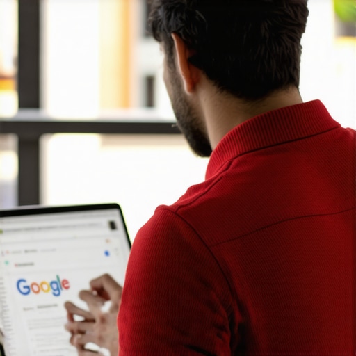 Small business owner working on Google My Business profile in Richmond