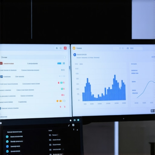 Close-up of a computer screen with local SEO dashboards