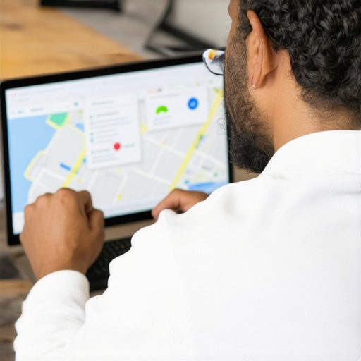 Business owner updating Google's local business listing